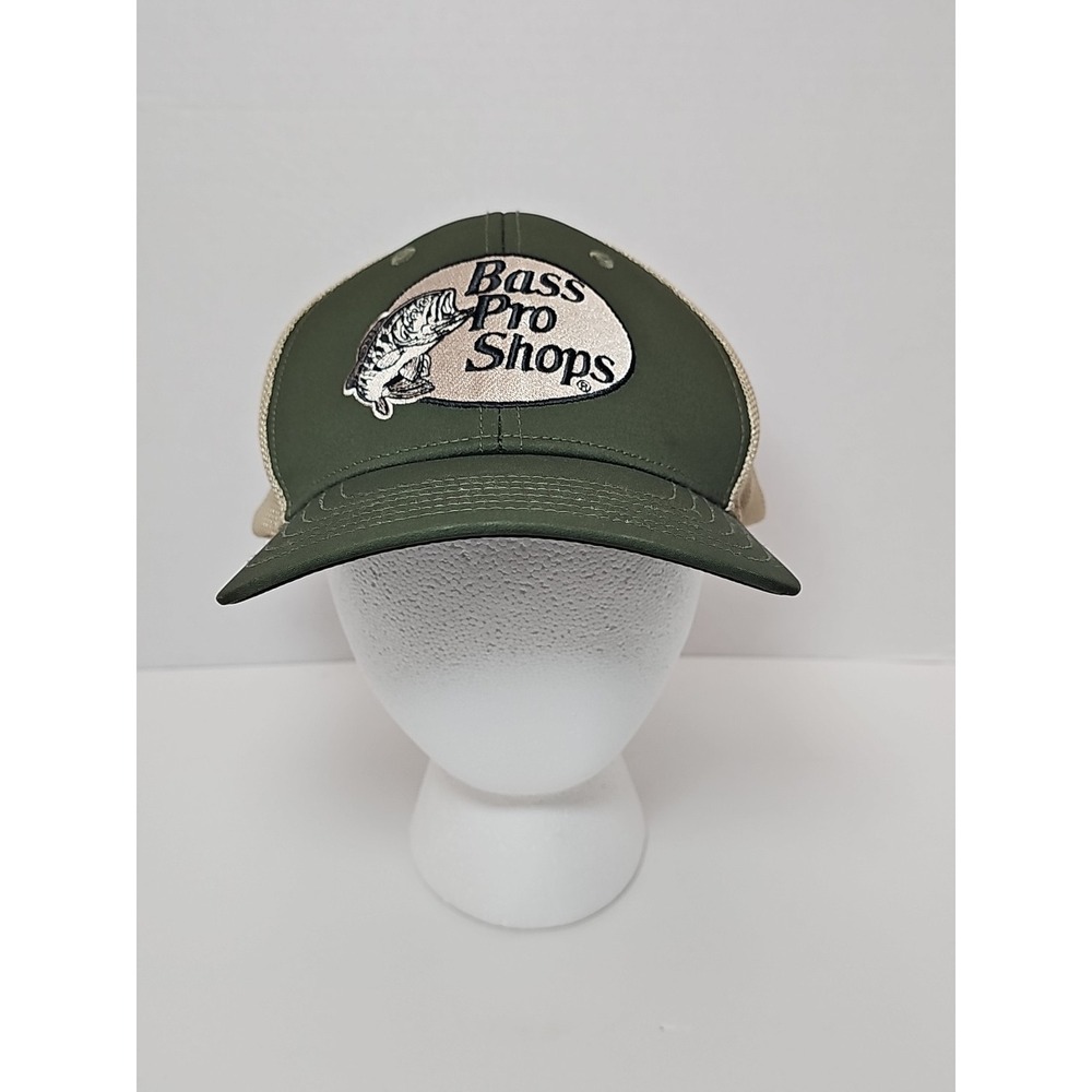 Bass Pro Shops Green Mesh Snap-Back Hat Cap for Fishing and Hunting‎